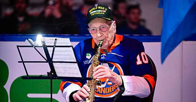 WATCH: WWII Vet, Aged 104, Blows Away NY Rangers-Islanders Crowd with Rendition of National Anthem