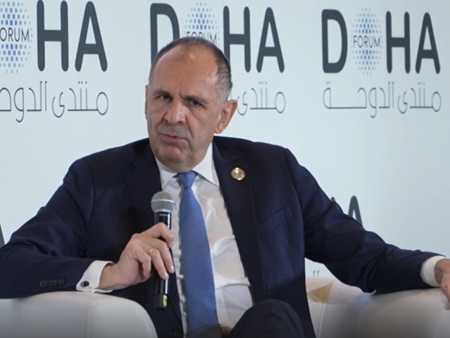 headline: Exclusive--Greek Foreign Minister at Doha Forum: W