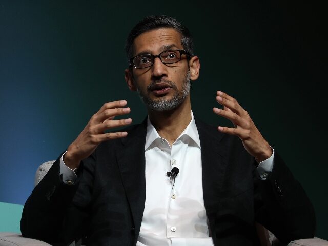 Google CEO Sundar Pichai looks surprised