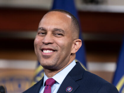 Hakeem Jeffries House Democratic Caucus Chairman Hakeem Jeffries, D-N.Y., joined by Rep. Pete Aguilar, D-C
