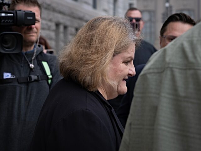 MILWAUKEE, WISCONSIN - MAY 15: Milwaukee County Circuit Judge Hannah Dugan leaves the Milw