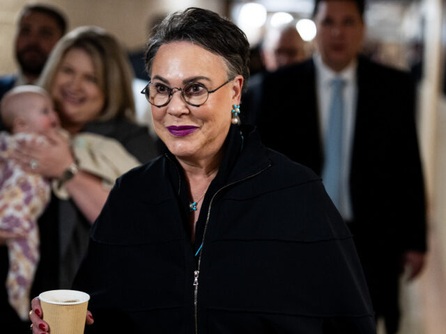 Representative Harriet Hageman, a Republican from Wyoming, departs following a House Repub