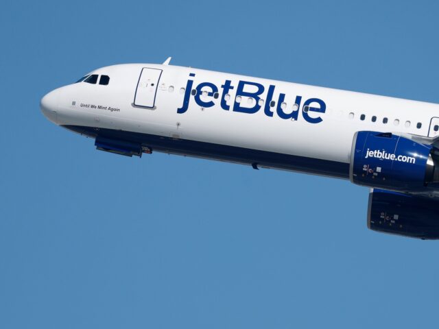 JetBlue flight LOS ANGELES, CALIFORNIA - OCTOBER 17: A JetBlue Airways Airbus A321 airplane departs from