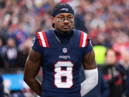 FOXBOROUGH, MASSACHUSETTS - DECEMBER 14: Stefon Diggs #8 of the New England Patriots stand