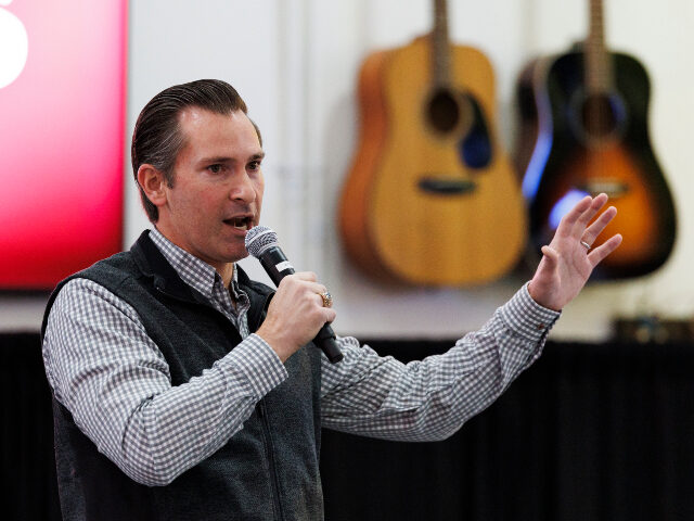 Republican congressional candidate Matt Van Epps speaks during a get out the vote event on