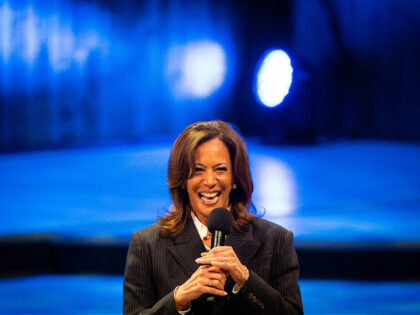 Former US vice president Kamala Harris discuss her new memoir '107 Days' at the Southbank
