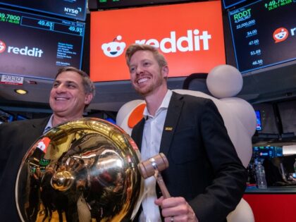 Reddit CEO Steven Huffman rings the bell
