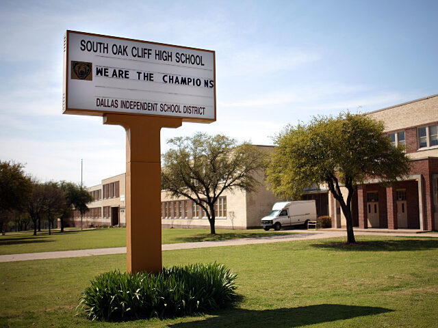 The South Oak Cliff High School campus, Thursday, March 19, 2009, in Dallas is empty becau