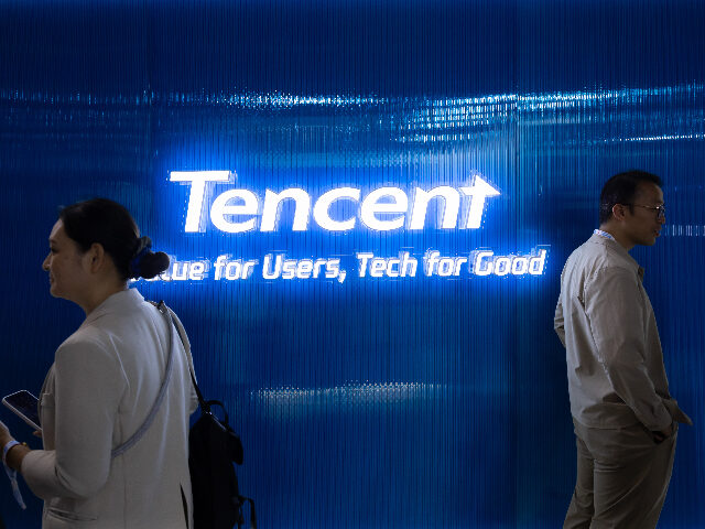 The Tencent Holdings Ltd. booth during the Hong Kong Fintech Week in Hong Kong, China, on