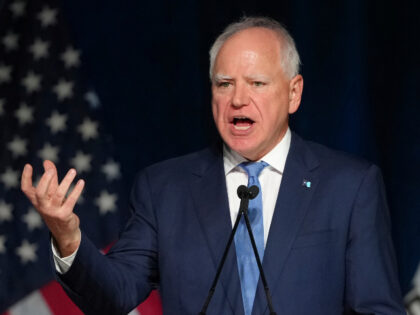 Minnesota Gov. Tim Walz speaks at the California Democratic Party's 2025 State Conven