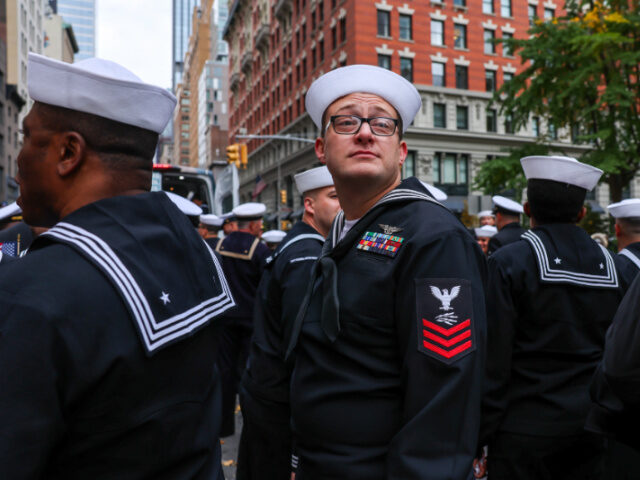 US Navy Servicemembers Members of the U.S. Navy participate in the 106th annual Veterans Day Parade on November 1