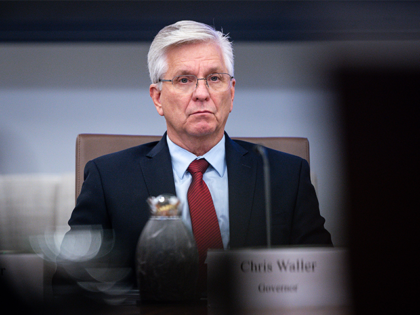 Fed Governor Christopher Waller is seen at the Federal Reserve Board open meeting in Washi