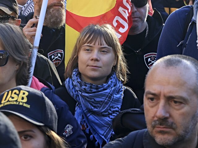 greta ROME, ITALY, NOVEMBER 29: Swedish activist Greta Thunberg (C) attends a demonstration agai