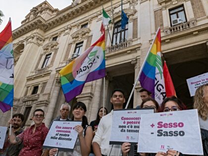 Rome, Italy. September 25, 2024. Sit-in in cities throughout Italy for affectional and sex