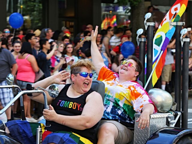 seattle pride LGBTQI+ LGBTQI+ The Dykes on Bikes lead the Seattle Pride Parade, Sunday, June 25, 2017. (Genna Ma
