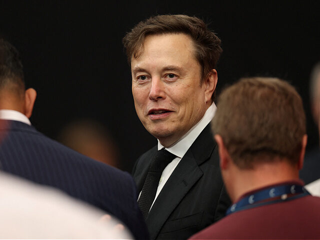 Tesla CEO Elon Musk attends the public memorial service for right-wing activist Charlie Ki