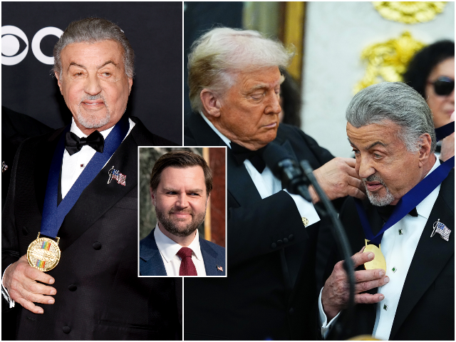 stallonjdtrump WASHINGTON, DC - DECEMBER 07: Sylvester Stallone attends the 48th Kennedy Center Honors at