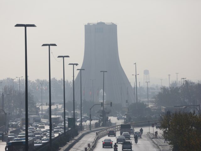 TEHRAN, IRAN - NOVEMBER 27: A general view from Iranian capital Tehran as air pollution co