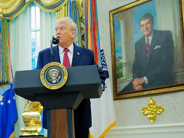 trump-reagan-1-getty President Donald Trump speaks to reporters in the Oval Office of the White House on Decemb