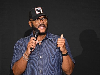 ATLANTA, GEORGIA - JULY 10: Tyler Perry speaks at a special screening of Madea's Destinati