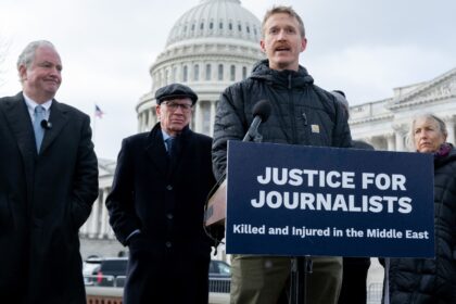 AFP journalist Dylan Collins speaks about his experience of being wounded during an Israel