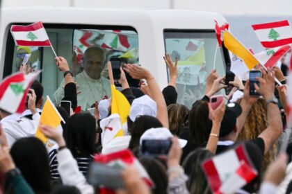 Crowds had gathered before dawn in expectation of the pope's arrival
