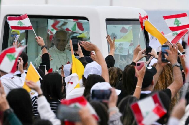Crowds had gathered before dawn in expectation of the pope's arrival