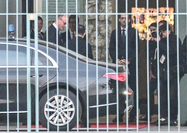 Germany's Friedrich Merz greets Ukraine's President Volodymyr Zelensky at the Ch