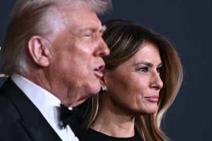 First Lady Melania Trump, pictured with US President Donald Trump at the Kennedy Center in