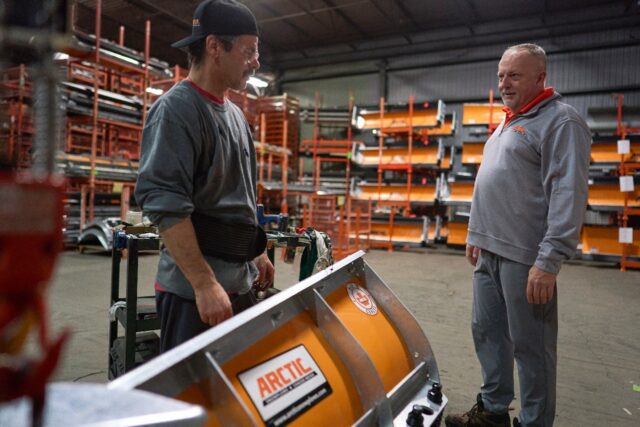 Mike Schulz, president of Arctic Snowplows, at the company's factory in London, Ontar