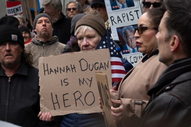 The case of an American judge on trial has sparked protests by those opposed to US Preside