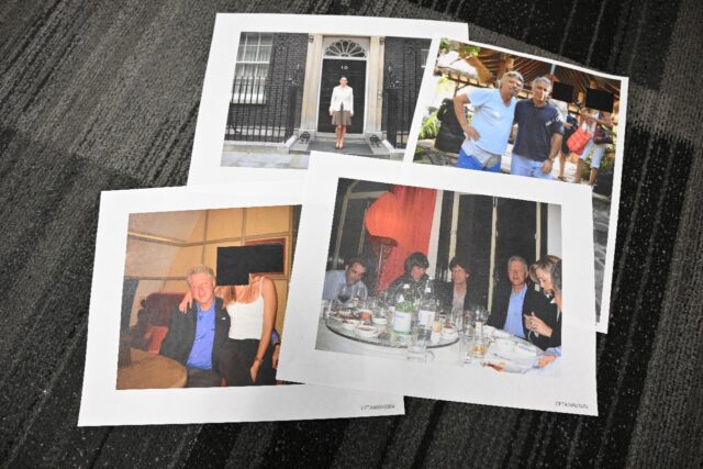 Several photographs in the newly released trove of so-called Epstein files show former US