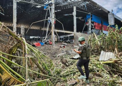 Thai fighter jets dropped three bombs in an area of Poipet city on Thursday morning, the C