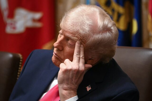 US President Donald Trump during a recent cabinet meeting at the White House