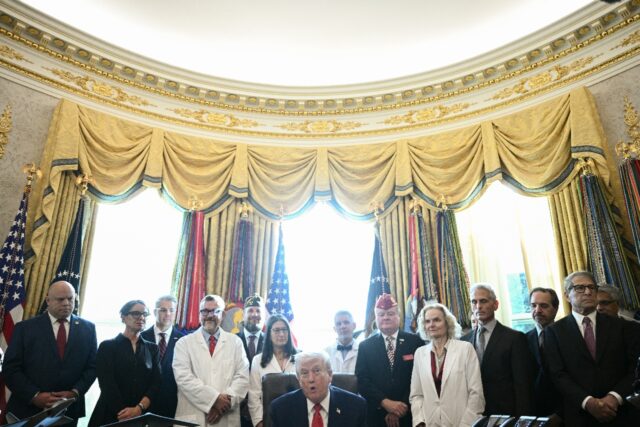 US President Donald Trump speaks before signing an executive order easing restrictions on