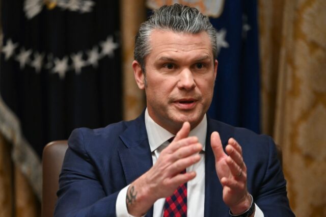 US Secretary of Defense Pete Hegseth speaks during a cabinet meeting on December 2, 2025