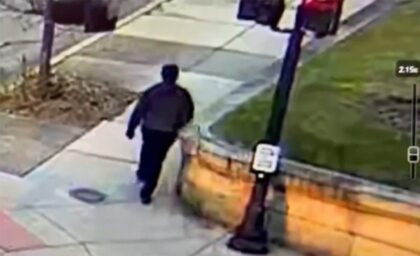 This video grab from CCTV footage released by the Providence Police Department shows the s