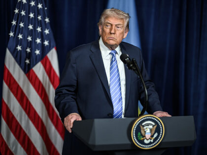 President Donald Trump participates in a joint press conference alongside Ukranian Preside