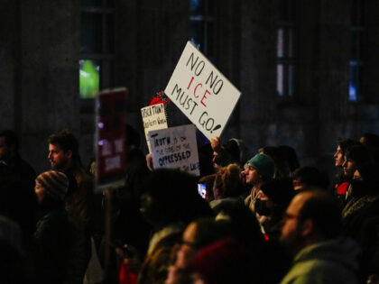 A protest gathers outside City Hall after a Houston City Council meeting ended, as demonst