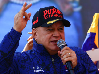 06 January 2026, Venezuela, Caracas: Interior Minister Diosdado Cabello takes part in a ra