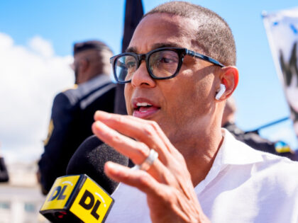 Journalist Don Lemon interviews Rep. Al Green (D-TX) at a rally at Columbus Circle near Un