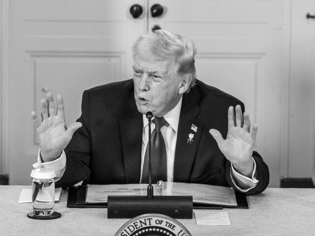 President Donald Trump attends a roundtable with energy officials and executives from the