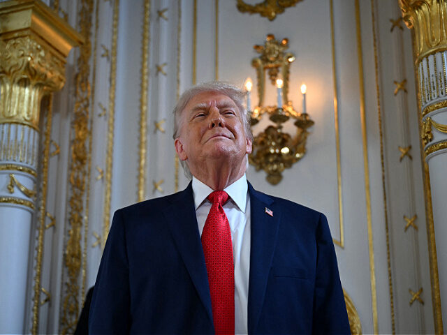 US President Donald Trump arrives to take part in a dedication ceremony for Southern Boule