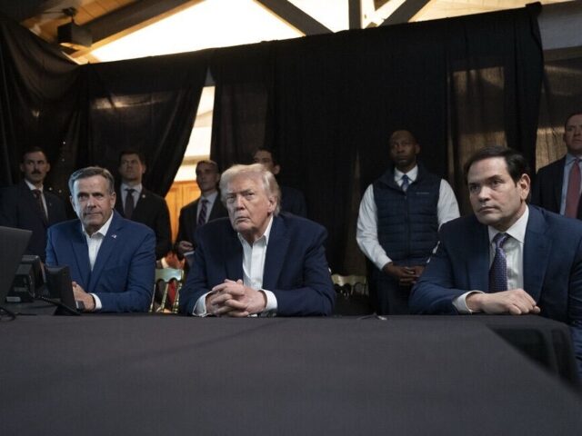 Donald Trump with staff