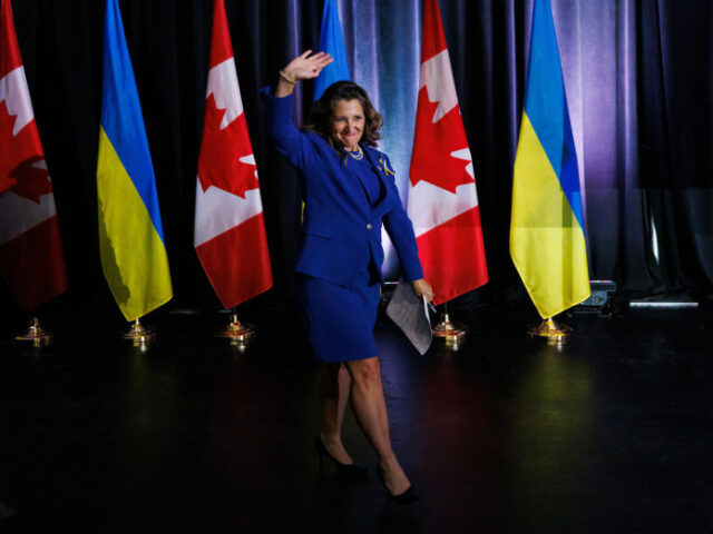 Ukraine's President Volodymyr Zelenskiy Visits Canada Chrystia Freeland, Canada's deputy prime minister and finance minister, arrives befor