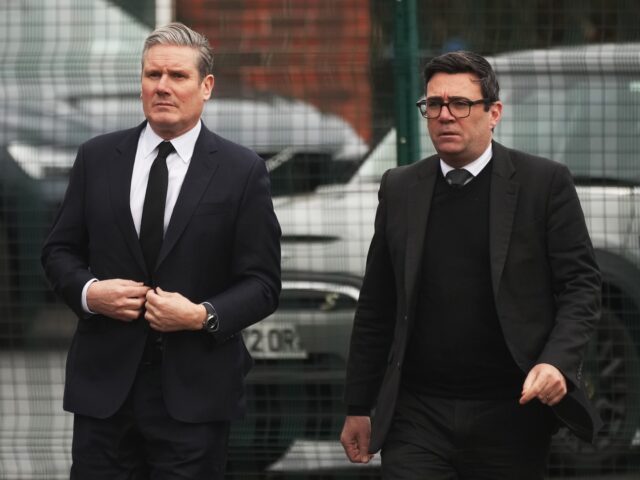 MANCHESTER, ENGLAND - FEBRUARY 16: (L-R) Sir Keir Starmer, leader of the Labour Party and