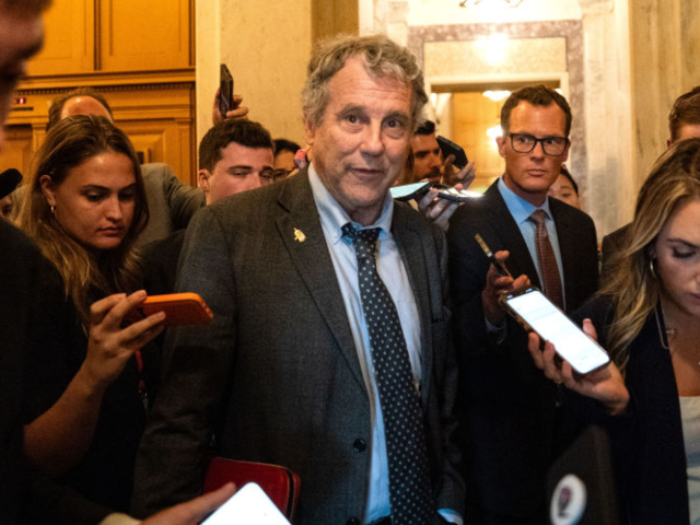 WASHINGTON, DC - JULY 8: U.S. Sen. Sherrod Brown (D-OH) arrives for a vote at the Capitol