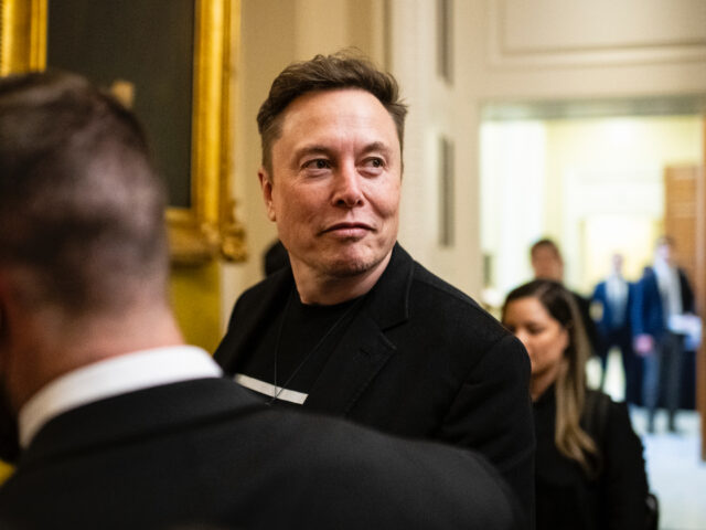 WASHINGTON, DC - MARCH 5: CEO of Tesla Elon Musk departs after a lunch meeting with Senate