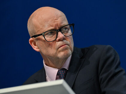 Toby Young, journalist, at the Conservative Party conference in Manchester, UK, on Monday,