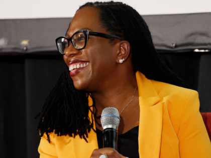 CARSON, CALIFORNIA - OCTOBER 23: U.S. Supreme Court Justice Ketanji Brown Jackson smiles a